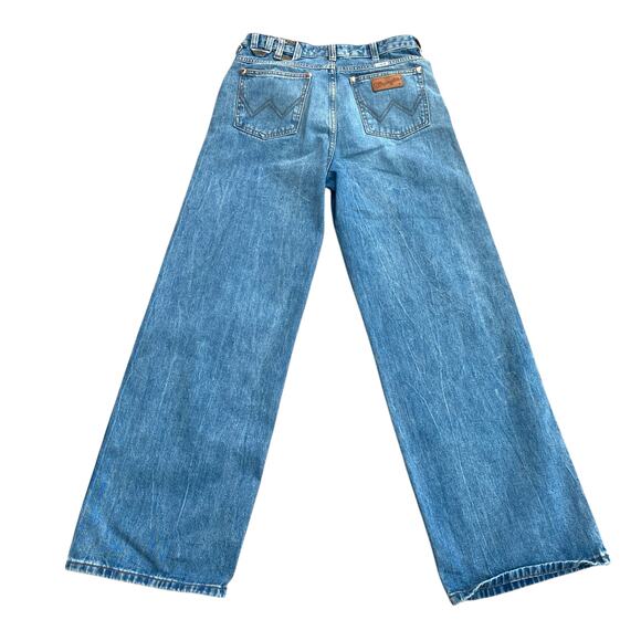 WRANGLER + STAUD the loose fit Jean 27x32 Light Wash Blue Wide Leg Mid Rise - Picture 2 of 12